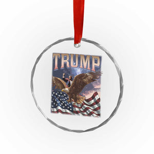 Trump Crystal Glass Ornament American Eagle US Flag - Print Your Wear
