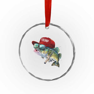 Trump Fishing Crystal Glass Ornament American Flag Bass Fish Fisherman TS10 Print Your Wear