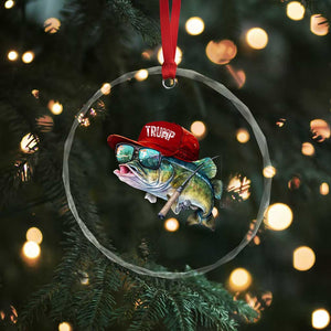 Trump Fishing Crystal Glass Ornament American Flag Bass Fish Fisherman TS10 Print Your Wear