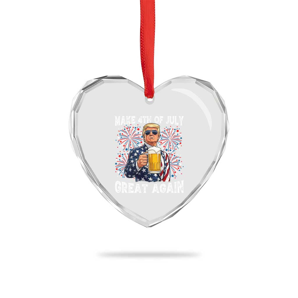 Trump Make 4th of July Great Again Heart Crystal Glass Ornament Funny Drinking Beer TS14 Print Your Wear