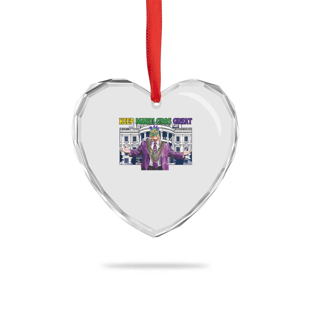 Trump Mardi Gras Heart Crystal Glass Ornament Carnival New Orleans Trip Parade Outfit TS10 Print Your Wear