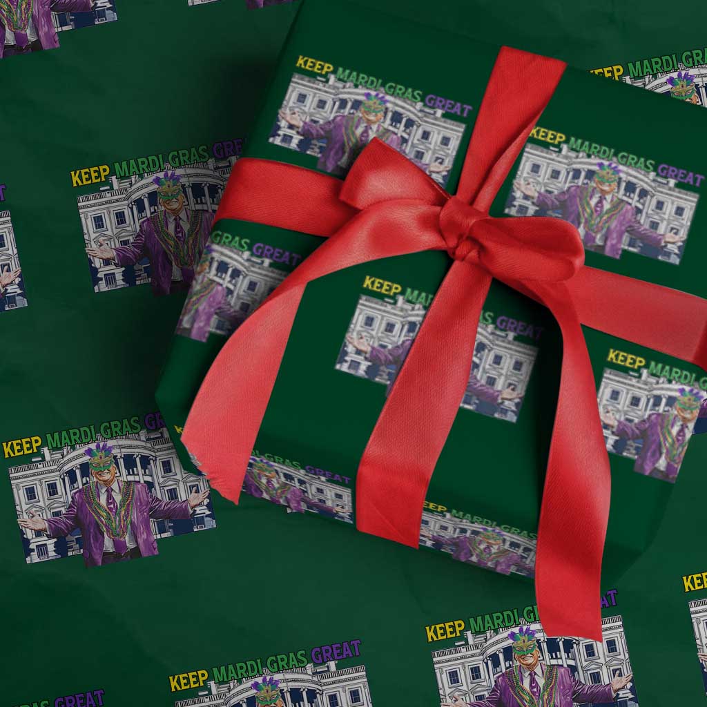 Trump Mardi Gras Wrapping Paper Roll Carnival New Orleans Trip Parade Outfit TS10 Green Print Your Wear