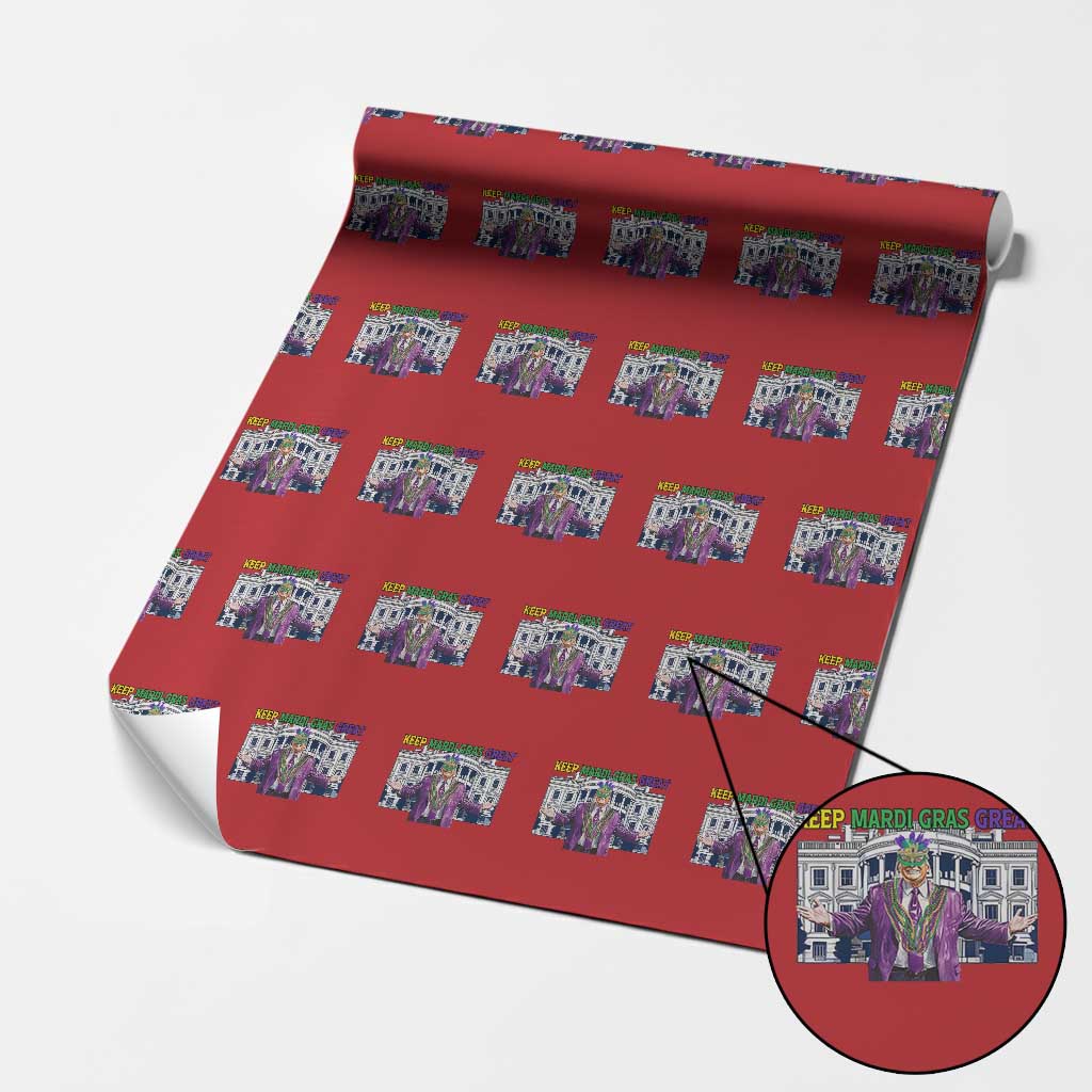 Trump Mardi Gras Wrapping Paper Roll Carnival New Orleans Trip Parade Outfit TS10 Red Print Your Wear