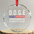 Trump Musk DOGE Crystal Glass Ornament Department Of Government Efficiency Vintage American Flag - Print Your Wear