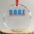 Trump Musk DOGE Crystal Glass Ornament Make Government Efficient Again Vintage Stars Stripe - Print Your Wear