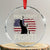 Trump Raised Fist Crystal Glass Ornament Fight Fight Fight American Flag Retro Vintage - Print Your Wear