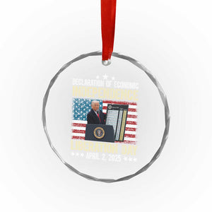 Trump Tariffs Chart Crystal Glass Ornament Declaration of Economic Independence Liberation Day 2025 TS02 Print Your Wear
