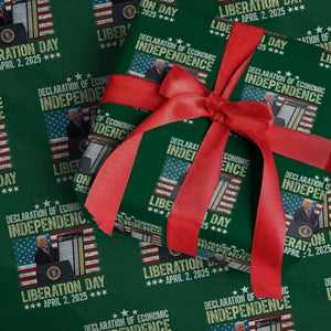 Trump Tariffs Chart Wrapping Paper Roll Declaration of Economic Independence Liberation Day 2025 TS02 Green Print Your Wear