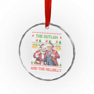 Trump Vance Xmas Crystal Glass Ornament The Outlaw And The Hillbilly Ugly Xmas Bell TS11 Print Your Wear