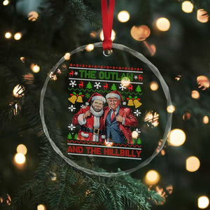 Trump Vance Xmas Crystal Glass Ornament The Outlaw And The Hillbilly Ugly Xmas Bell TS11 Print Your Wear