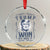 Trump Won Crystal Glass Ornament Get Over It 45 47th President Whiskey Gifts TS10 Transparent Glass 3'' Circle Print Your Wear