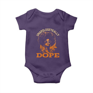 Black Women Unapologetically Dope Baby Onesie Juneteenth Black History Pride TS01 Purple Print Your Wear