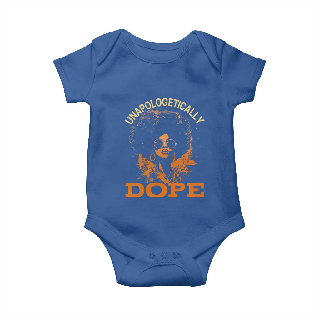 Black Women Unapologetically Dope Baby Onesie Juneteenth Black History Pride TS01 Royal Blue Print Your Wear