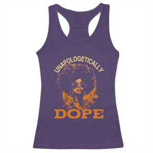 Black Women Unapologetically Dope Racerback Tank Top Juneteenth Black History Pride TS01 Purple Print Your Wear