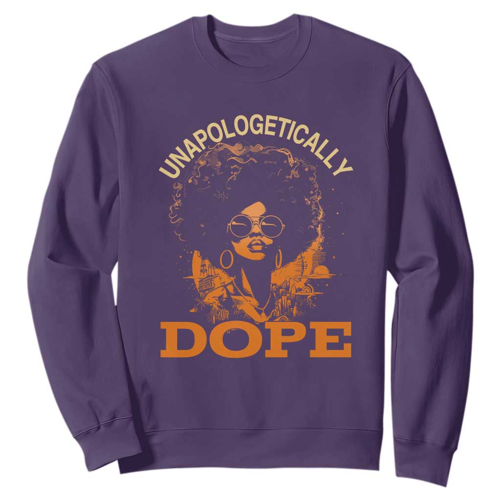 Black Women Unapologetically Dope Juneteenth Black History Sweatshirt TS01 Purple Printyourwear