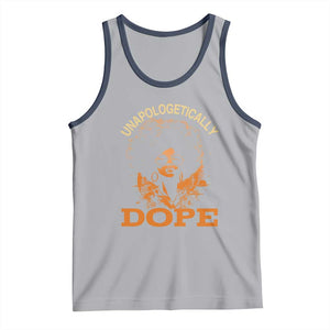 Black Women Unapologetically Dope Tank Top Juneteenth Black History Pride TS01 Athletic Heather Navy Print Your Wear