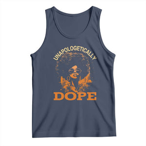 Black Women Unapologetically Dope Tank Top Juneteenth Black History Pride TS01 Navy Print Your Wear