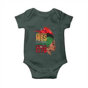 Juneteenth 1865 Baby Onesie Black Pride Because My Ancestors Weren't Free in 1776 Not 4Th Of July TS01 Print Your Wear