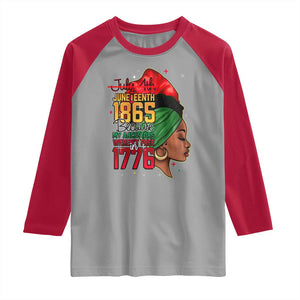 Juneteenth 1865 Raglan Shirt Black Pride Because My Ancestors Weren't Free in 1776 Not 4Th Of July TS01 Sport Gray Red Print Your Wear