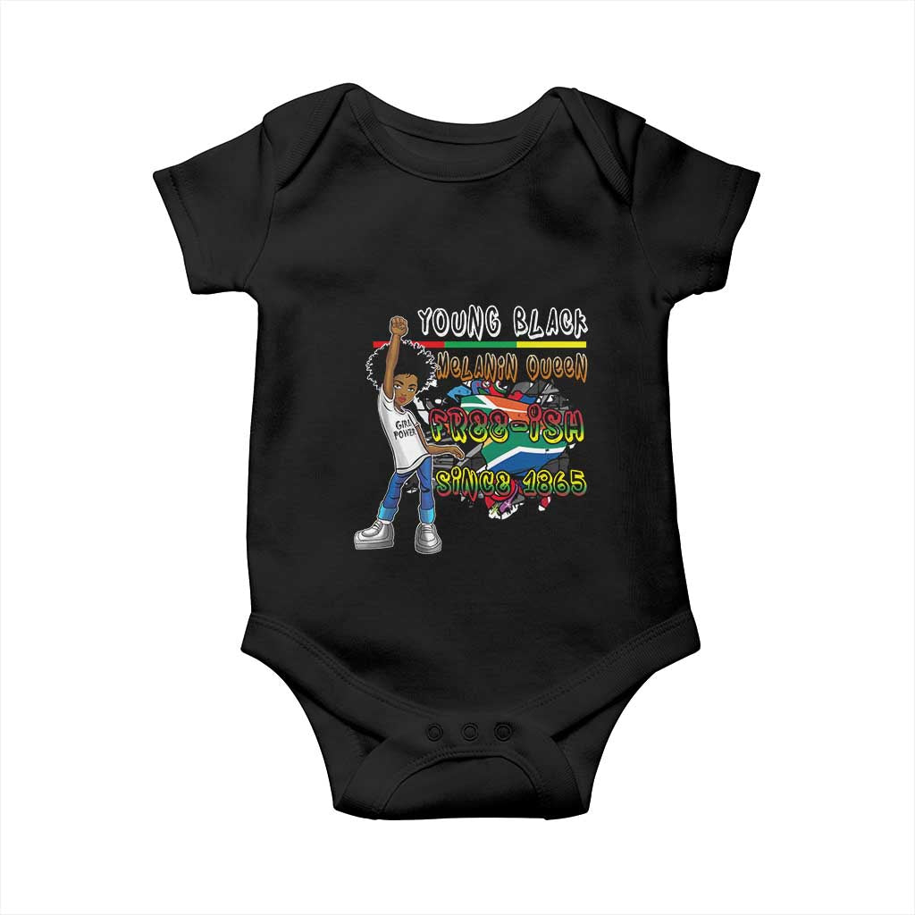 Free Ish Juneteenth Baby Onesie Freedom Day Since 1865 TS01 Black Print Your Wear