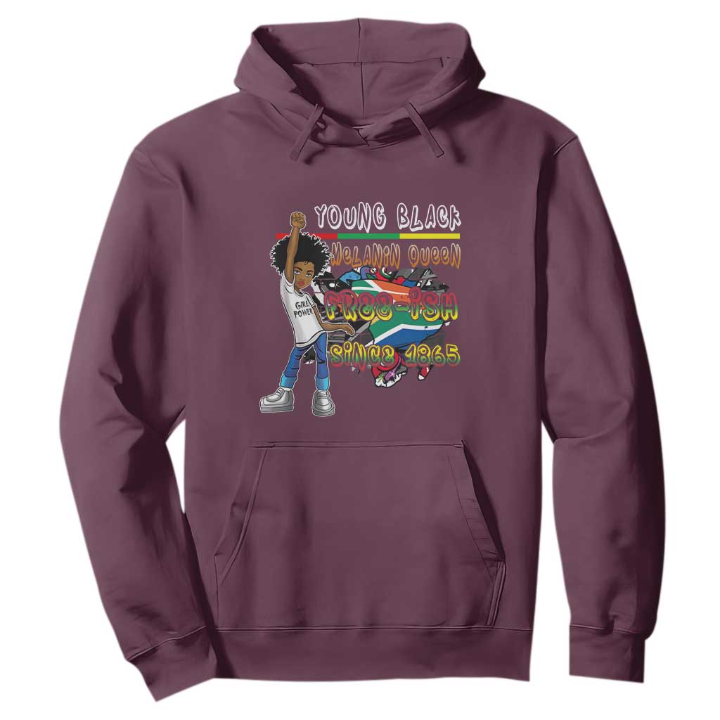 Free Ish Juneteenth Hoodie Freedom Day Since 1865 TS01 Maroon Printyourwear