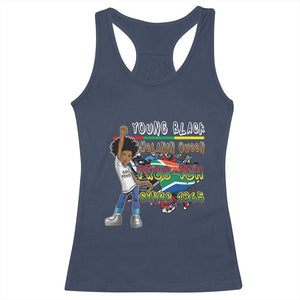 Free Ish Juneteenth Racerback Tank Top Freedom Day Since 1865 TS01 Navy Print Your Wear