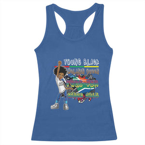 Free Ish Juneteenth Racerback Tank Top Freedom Day Since 1865 TS01 Royal Blue Print Your Wear
