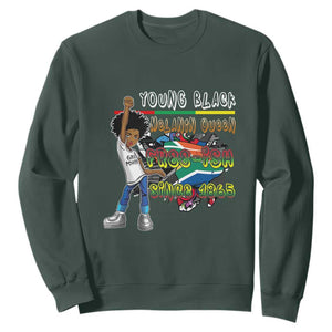 Free Ish Juneteenth Sweatshirt Freedom Day Since 1865 TS01 Dark Forest Green Printyourwear