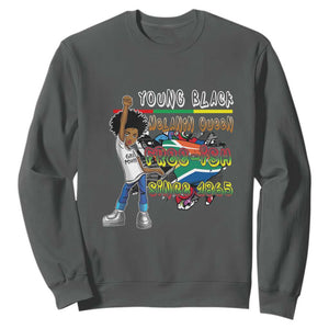 Free Ish Juneteenth Sweatshirt Freedom Day Since 1865 TS01 Dark Heather Printyourwear