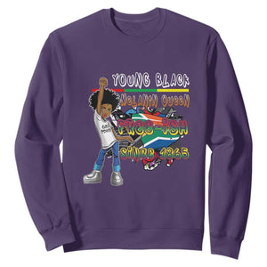 Free Ish Juneteenth Sweatshirt Freedom Day Since 1865 TS01 Purple Printyourwear