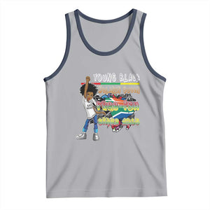 Free Ish Juneteenth Tank Top Freedom Day Since 1865 TS01 Athletic Heather Navy Print Your Wear