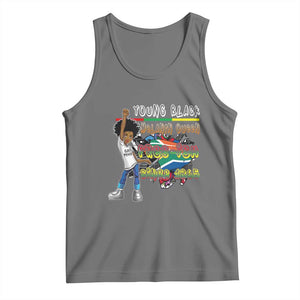 Free Ish Juneteenth Tank Top Freedom Day Since 1865 TS01 Black Heather Print Your Wear
