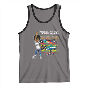 Free Ish Juneteenth Tank Top Freedom Day Since 1865 TS01 Deep Heather Black Print Your Wear