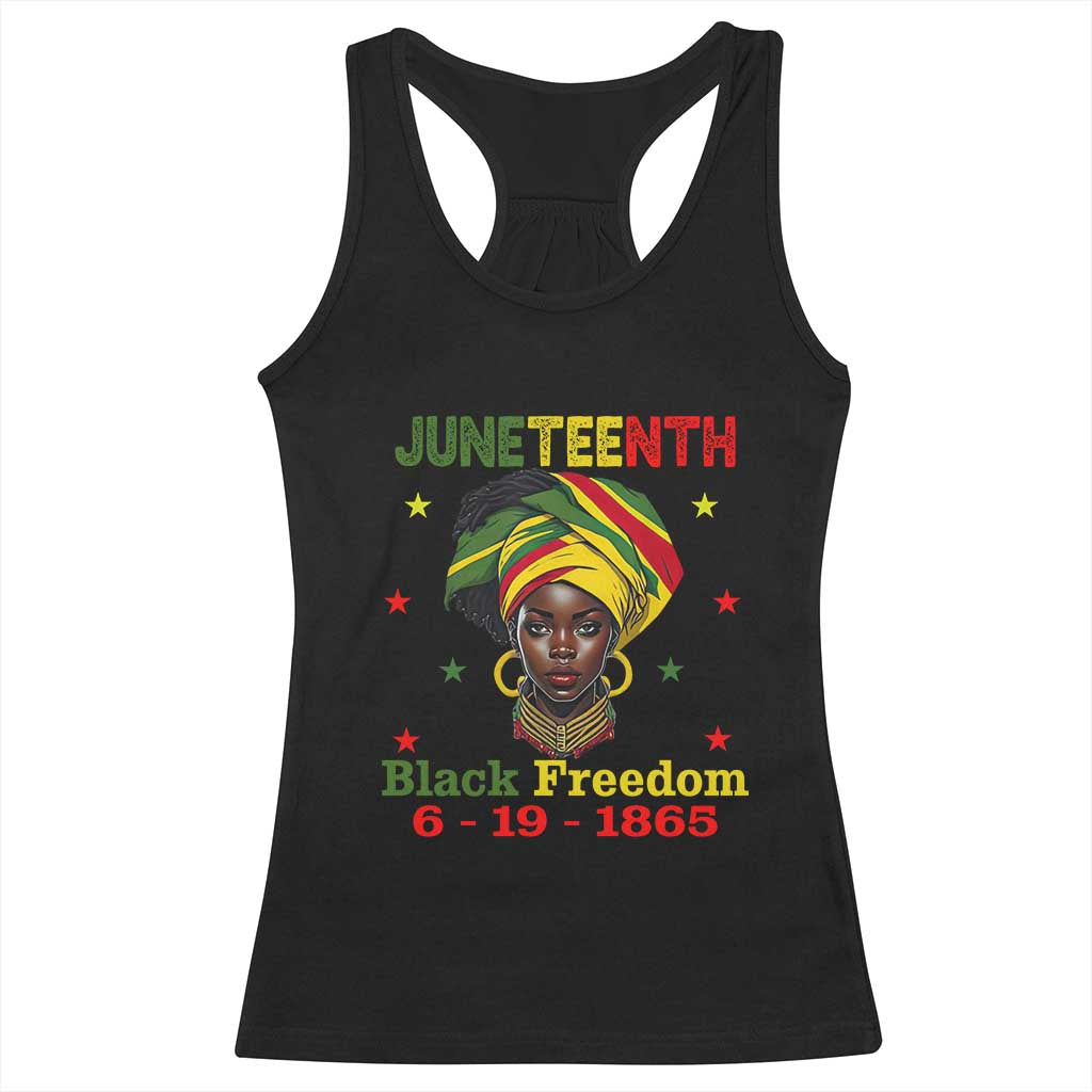 Juneteenth Black Freedom Racerback Tank Top Since 1865 For African Women Black Pride TS01 Black Print Your Wear