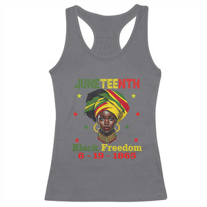 Juneteenth Black Freedom Racerback Tank Top Since 1865 For African Women Black Pride TS01 Charcoal Print Your Wear
