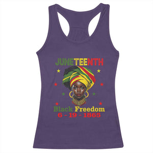 Juneteenth Black Freedom Racerback Tank Top Since 1865 For African Women Black Pride TS01 Purple Print Your Wear