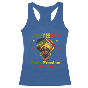 Juneteenth Black Freedom Racerback Tank Top Since 1865 For African Women Black Pride TS01 Royal Blue Print Your Wear