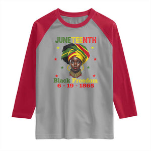 Juneteenth Black Freedom Raglan Shirt Since 1865 For African Women Black Pride TS01 Sport Gray Red Print Your Wear