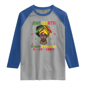 Juneteenth Black Freedom Raglan Shirt Since 1865 For African Women Black Pride TS01 Sport Gray Royal Print Your Wear