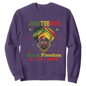 BHM Sweatshirt For African Women Juneteenth 1865 Celebrating TS01 Purple Printyourwear