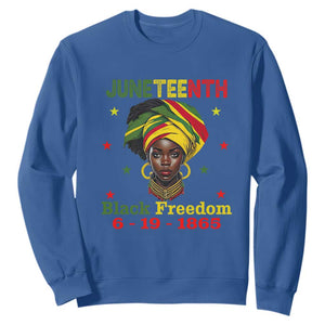 BHM Sweatshirt For African Women Juneteenth 1865 Celebrating TS01 Royal Blue Printyourwear
