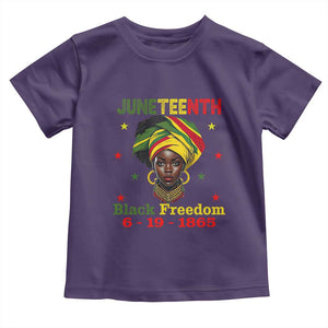 Juneteenth Black Freedom Toddler T Shirt Since 1865 For African Women Black Pride TS01 Purple Print Your Wear