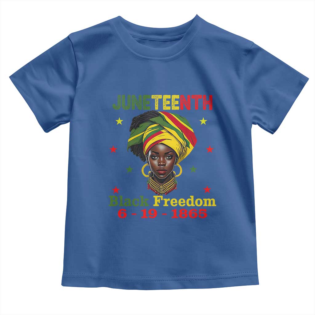 Juneteenth Black Freedom Toddler T Shirt Since 1865 For African Women Black Pride TS01 Royal Blue Print Your Wear