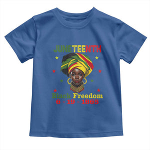 Juneteenth Black Freedom Toddler T Shirt Since 1865 For African Women Black Pride TS01 Royal Blue Print Your Wear