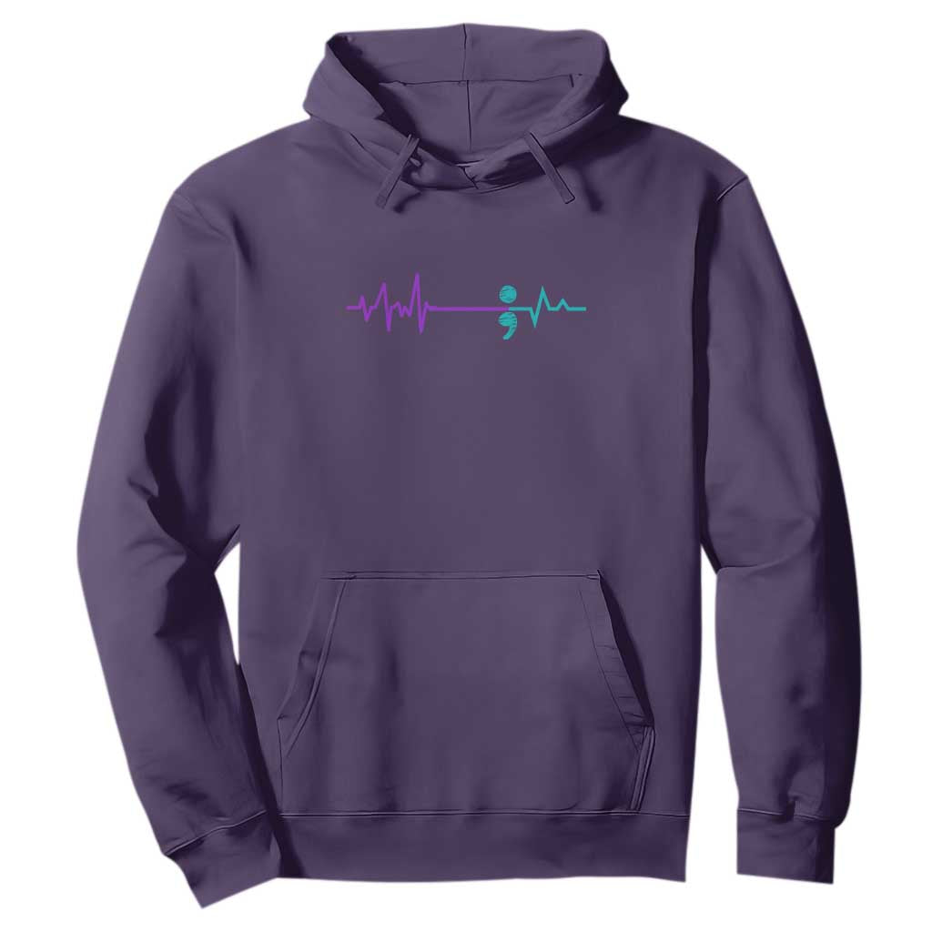 Suicide Prevention Awareness Hoodie Semicolon Stay Strong Design TS01 Purple Print Your Wear