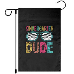 Kindergarten Dude Garden Flag Funny First Day Back to School Student