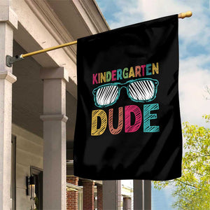 Kindergarten Dude Garden Flag Funny First Day Back to School Student