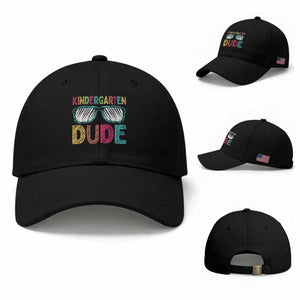Kindergarten Dude Baseball Cap Funny First Day Back to School Student