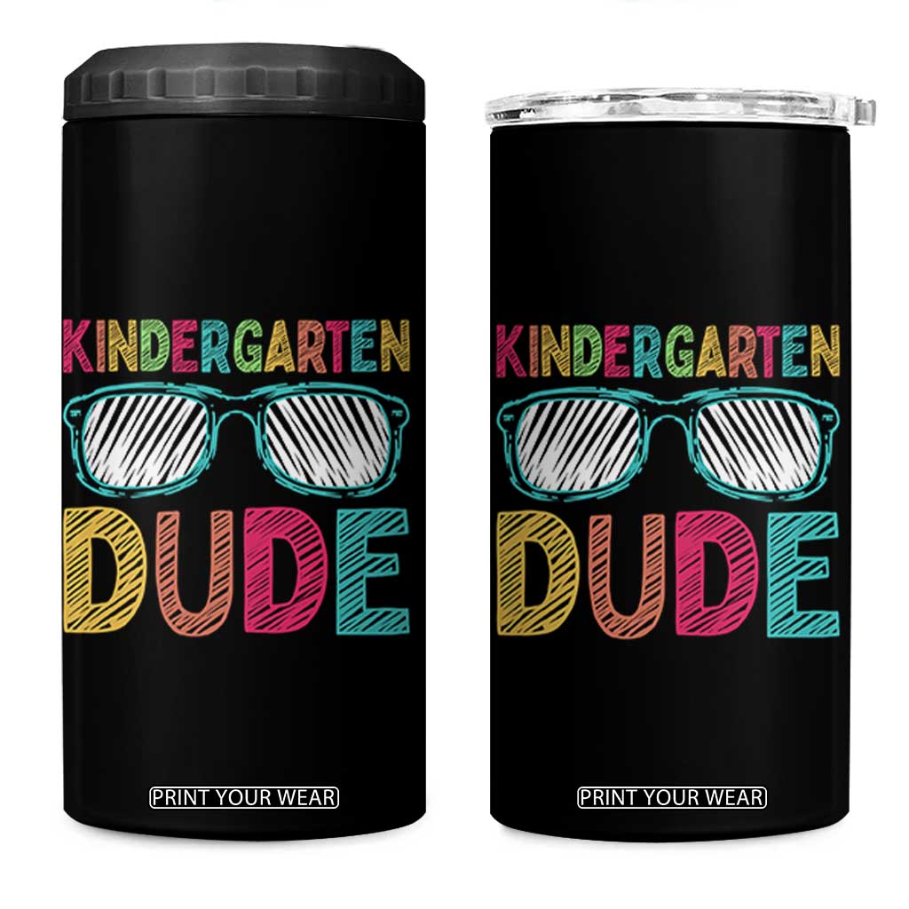Kindergarten Dude 4 in 1 Can Cooler Tumbler Funny First Day Back to School Student