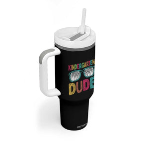 Kindergarten Dude Tumbler With Handle Funny First Day Back to School Student